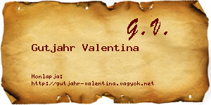Gutjahr Valentina névjegykártya